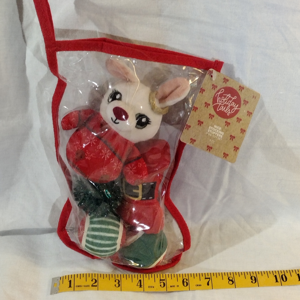 Festive Dog Toy Set with Red and Green Colors - Picture 2 of 9